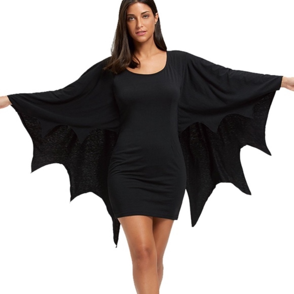 Novelty Gothic Festive Bat dress - Picture 2 of 8